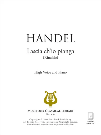 Lascia ch'io pianga - Georg Friedrich Handel - Muzibook Publishing