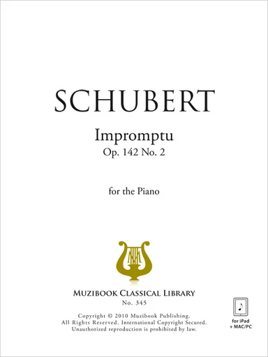 Impromptu Op. 142 No. 2 - Franz Schubert - Muzibook Publishing