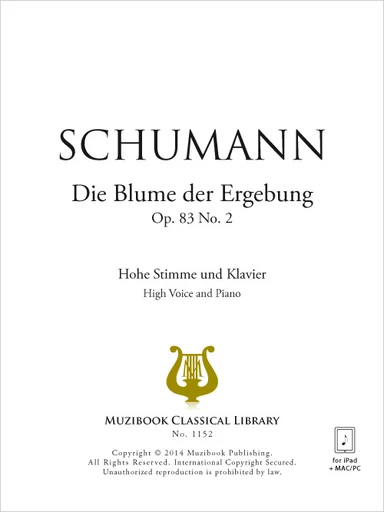 Die Blume der Ergebung Op. 83 No. 2 - Robert Schumann - Muzibook Publishing