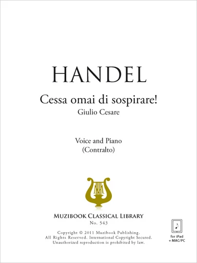 Cessa omai di sospirare! - Georg Friedrich Handel - Muzibook Publishing