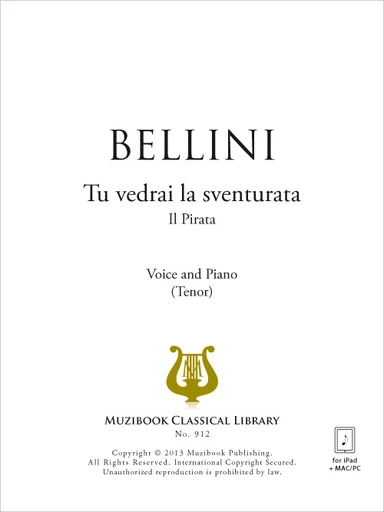 Tu vedrai la sventurata - Vincenzo Bellini - Muzibook Publishing