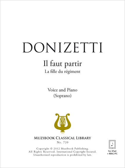 Il faut partir - Gaetano Donizetti - Muzibook Publishing