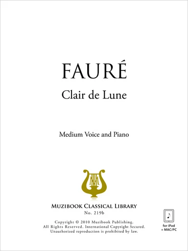 Clair de Lune - Gabriel Fauré - Muzibook Publishing